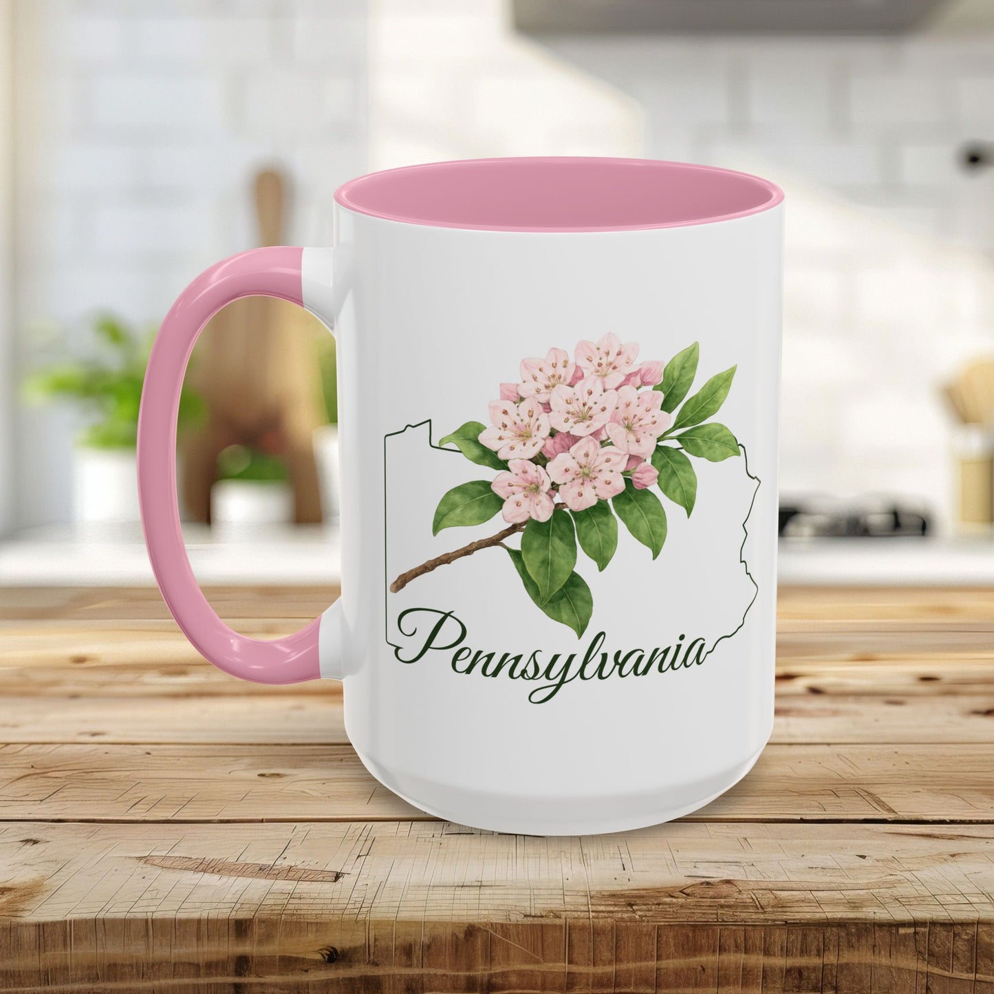 Pennsylvania State Flower Mug (11/15oz) - Mountain Laurel