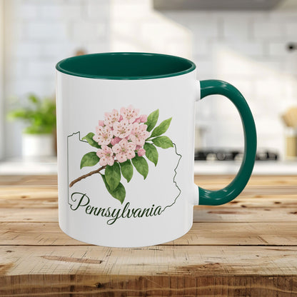 Pennsylvania State Flower Mug (11/15oz) - Mountain Laurel