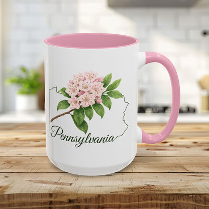 Pennsylvania State Flower Mug (11/15oz) - Mountain Laurel