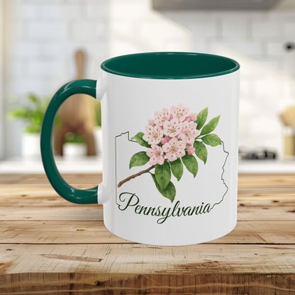 Pennsylvania State Flower Mug (11/15oz) - Mountain Laurel