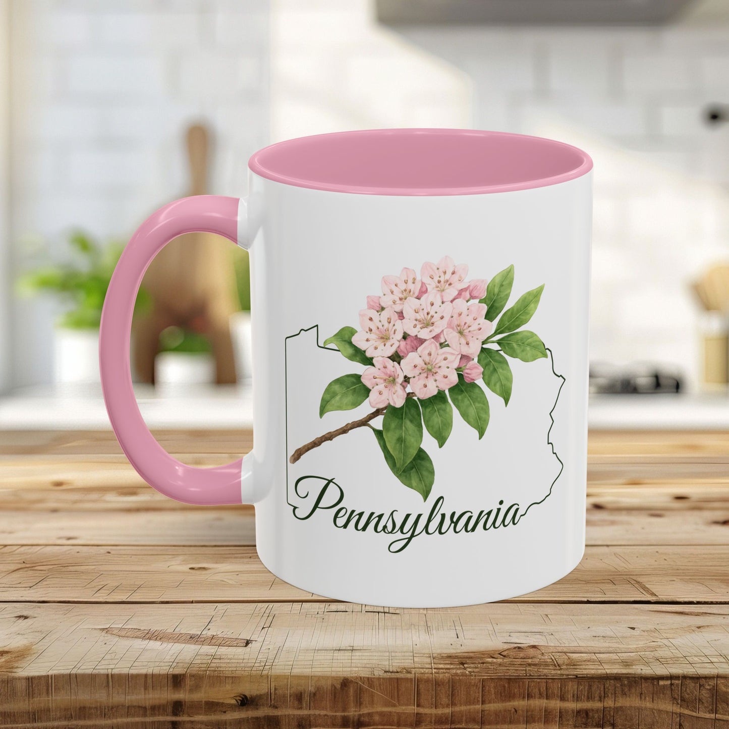 Pennsylvania State Flower Mug (11/15oz) - Mountain Laurel