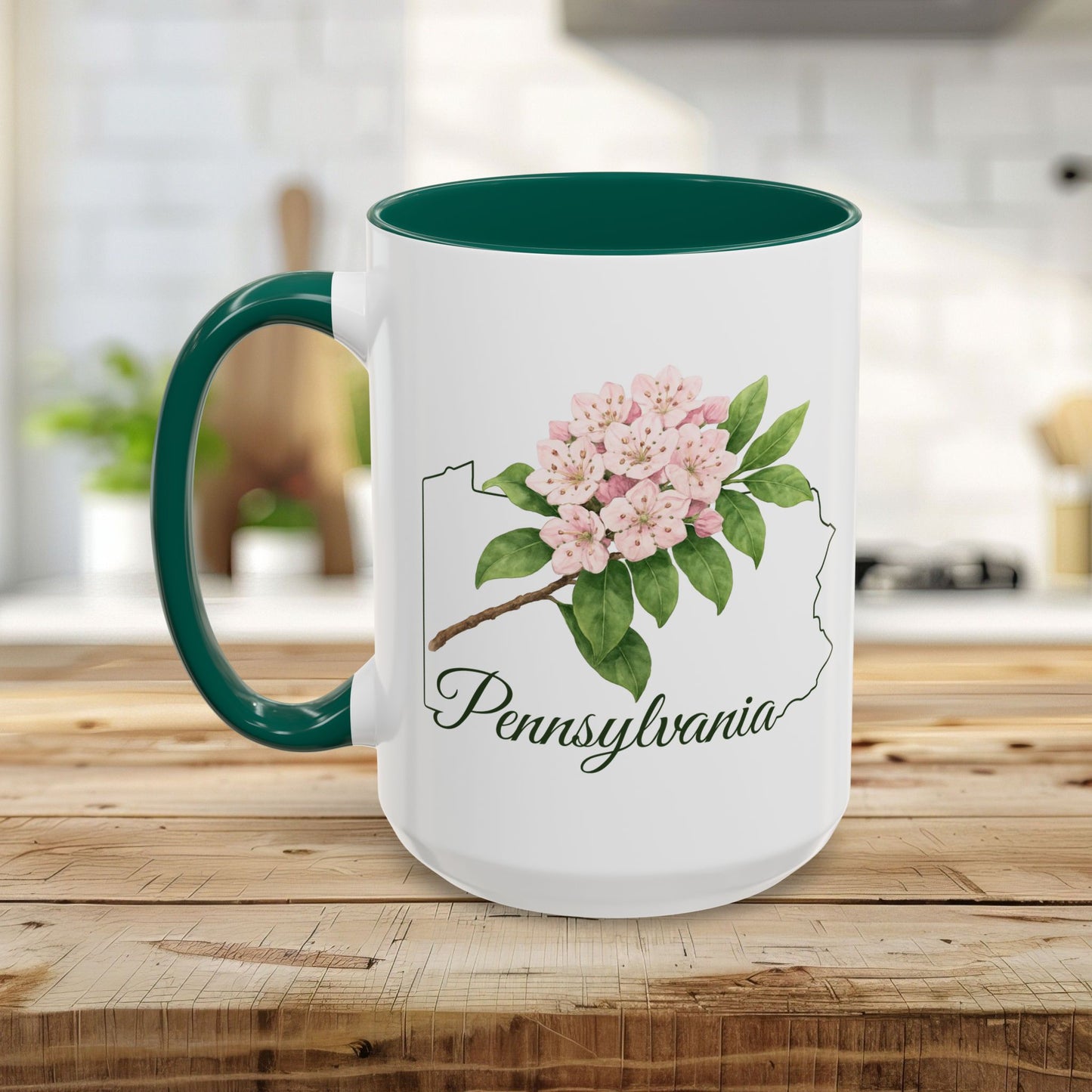 Pennsylvania State Flower Mug (11/15oz) - Mountain Laurel
