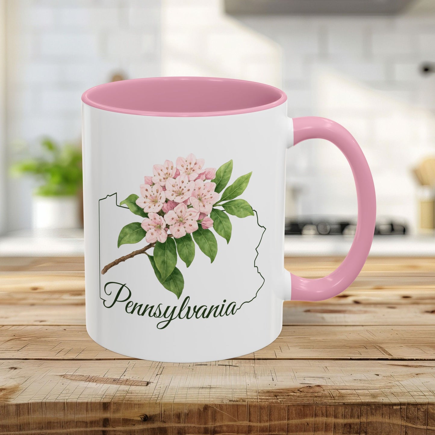 Pennsylvania State Flower Mug (11/15oz) - Mountain Laurel