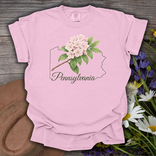 Pennsylvania State Flower T-Shirt — Mountain Laurel