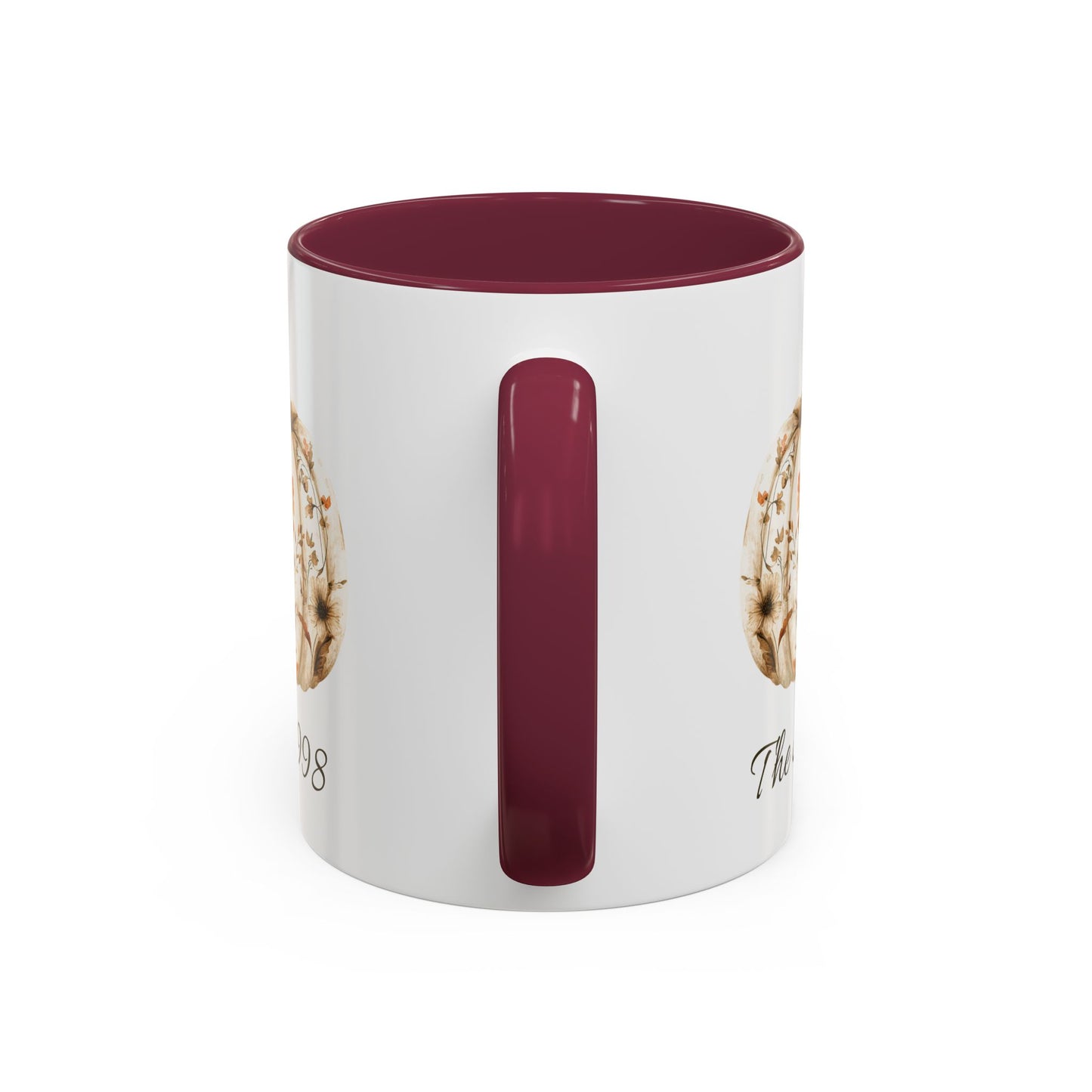 Personalizable Autumn Floral Pumpkin Mug (11/15oz)