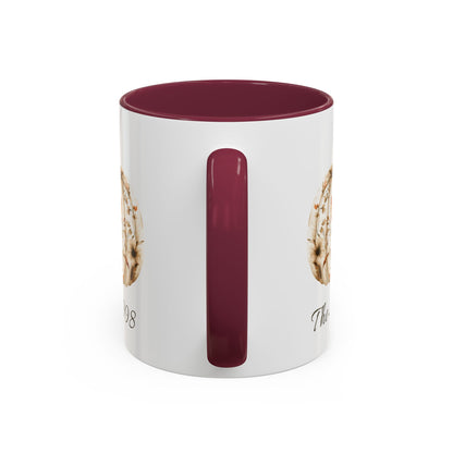 Personalizable Autumn Floral Pumpkin Mug (11/15oz)