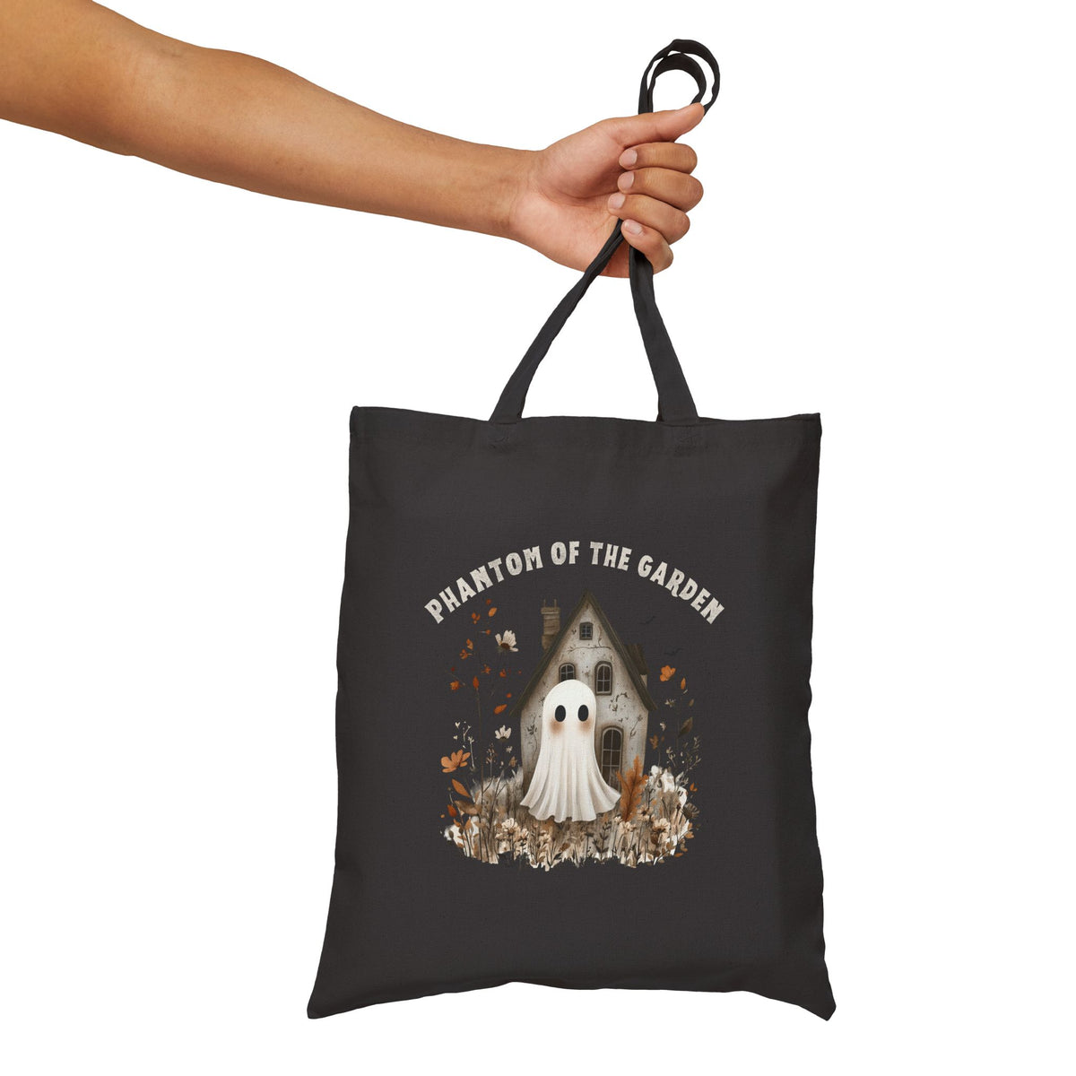 Phantom of the Garden Cute Ghost Tote Bag