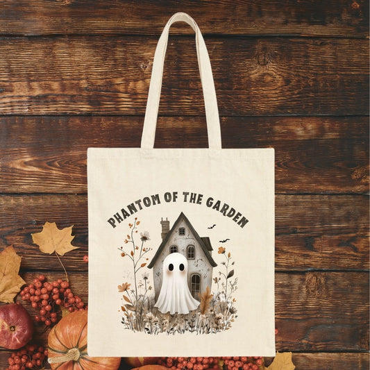 Phantom of the Garden Cute Ghost Tote Bag