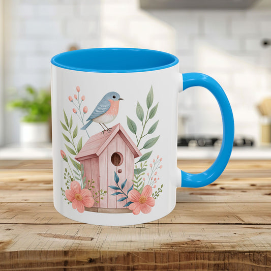 Pink Birdhouse in Bloom Mug (11/15oz)
