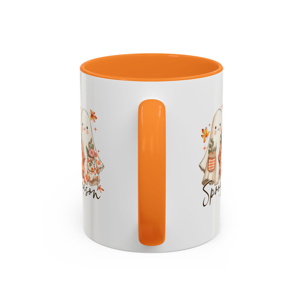 Plaid and Floral Halloween Ghosts Mug (11/15oz)