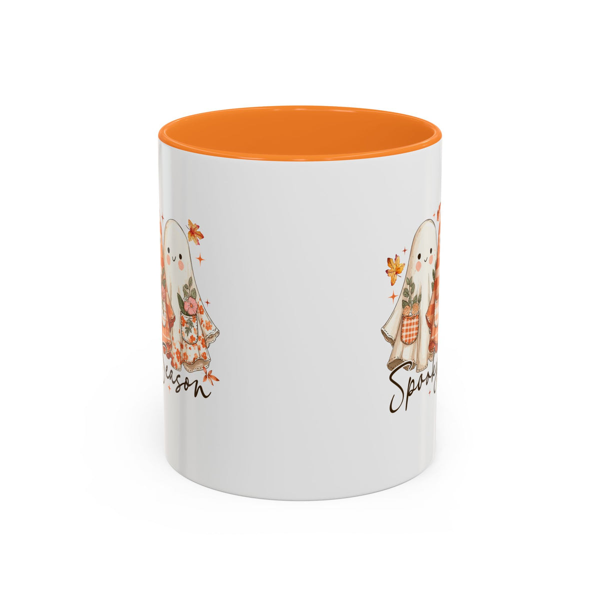 Plaid and Floral Halloween Ghosts Mug (11/15oz)