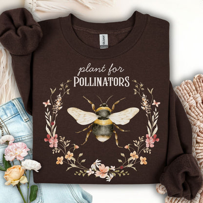 Plant for Pollinators Honey Bee Sweatshirt