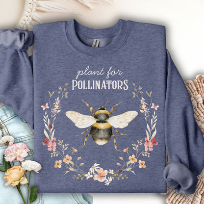 Plant for Pollinators Honey Bee Sweatshirt
