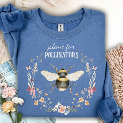Plant for Pollinators Honey Bee Sweatshirt