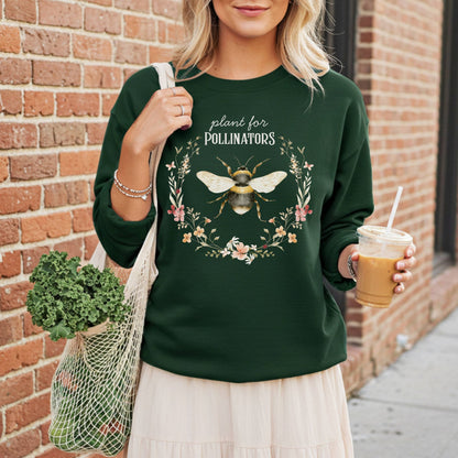 Plant for Pollinators Honey Bee Sweatshirt