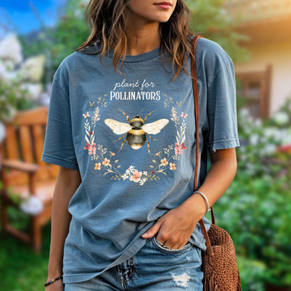Plant for Pollinators Honey Bee T-Shirt