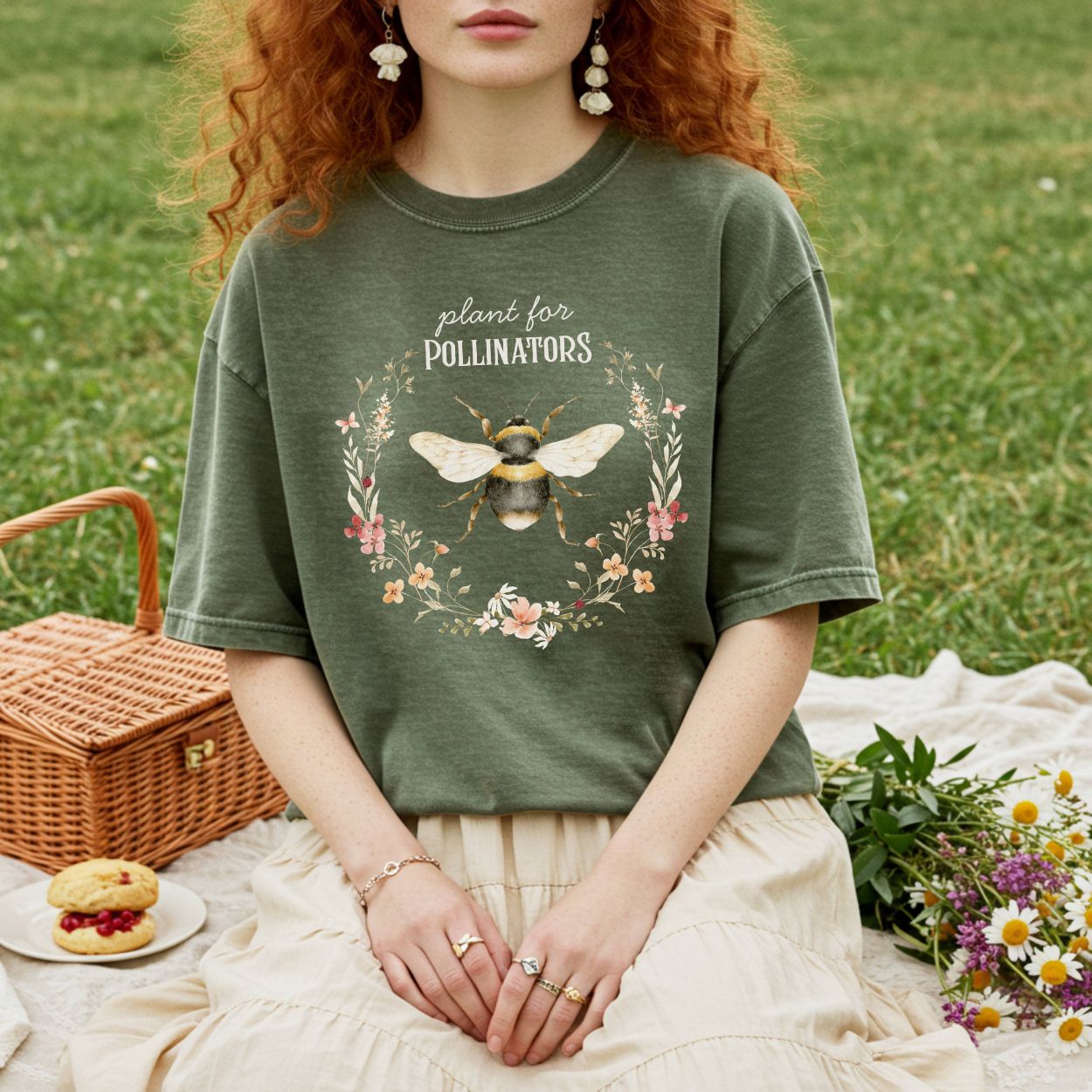 Plant for Pollinators Honey Bee T-Shirt