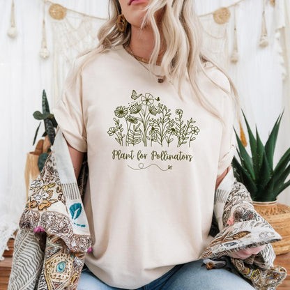 Plant for Pollinators with Wildflowers T-Shirt