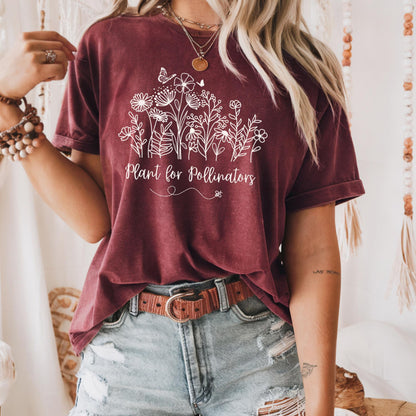 Plant for Pollinators with Wildflowers T-Shirt
