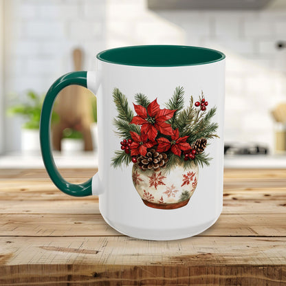 Poinsettia Arrangement Holiday Mug (11/15oz)