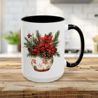 Poinsettia Arrangement Holiday Mug (11/15oz)