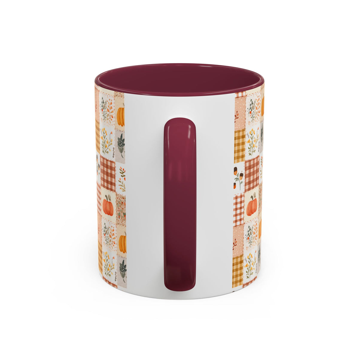 Pumpkin Floral Gingham Fall Mug (11/15oz)