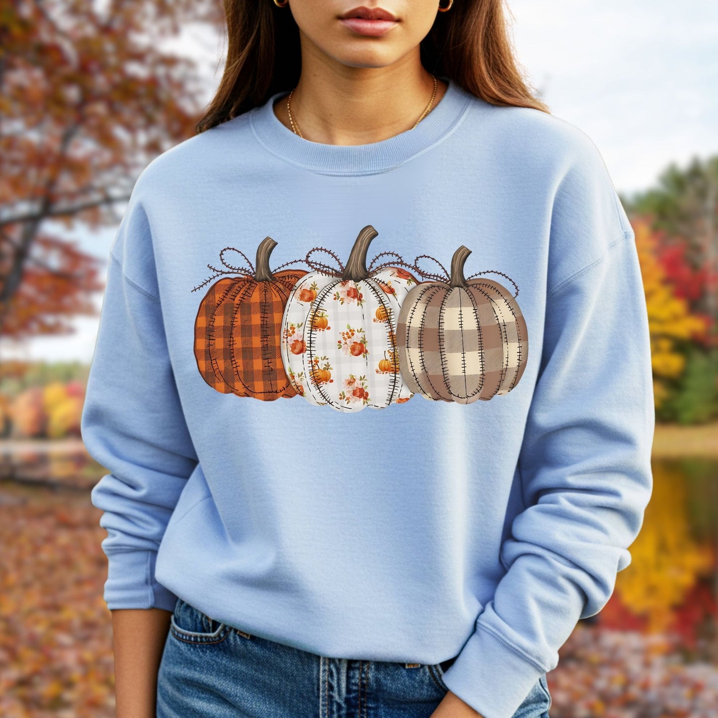 Quilted Pumpkins Sweatshirt
