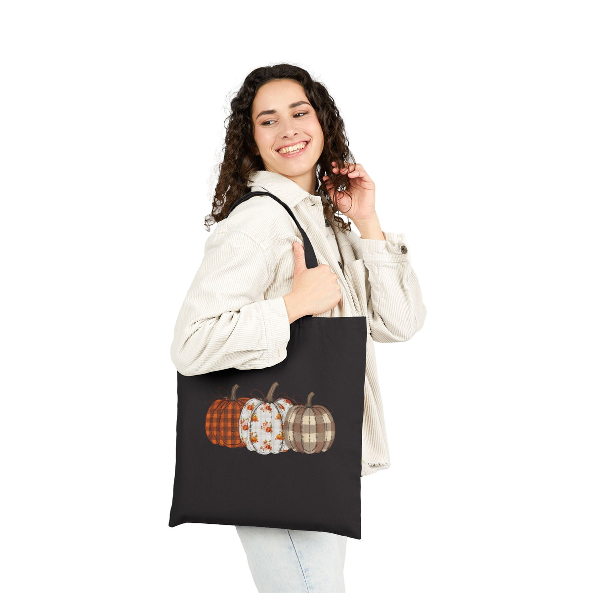 Quilted Pumpkins Tote Bag