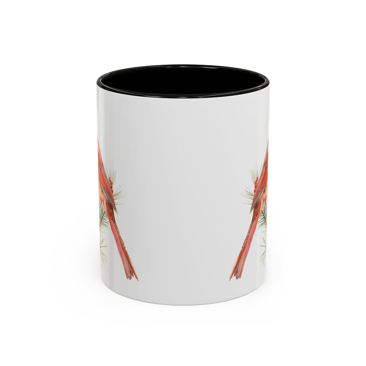 Red Cardinal on Snowy Evergreen Mug (11/15oz)