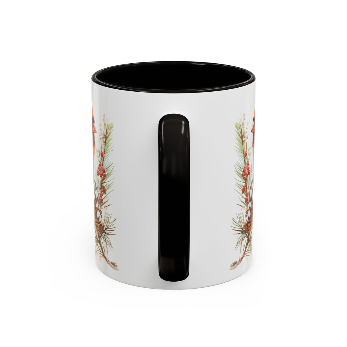 Red Cardinal on Snowy Evergreen Mug (11/15oz)
