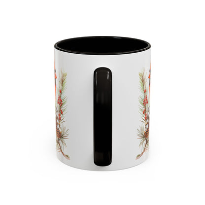 Red Cardinal on Snowy Evergreen Mug (11/15oz)