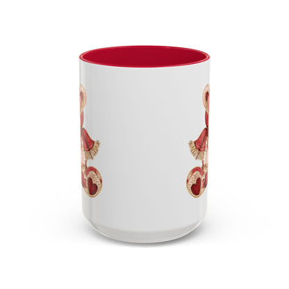 Red Patchwork Valentine's Teddy Bear Mug (11/15oz)