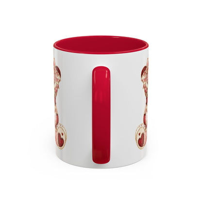 Red Patchwork Valentine's Teddy Bear Mug (11/15oz)