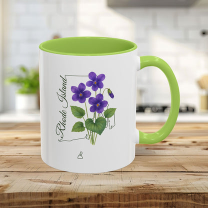 Rhode Island State Flower Mug — Common Violet (11/15oz)