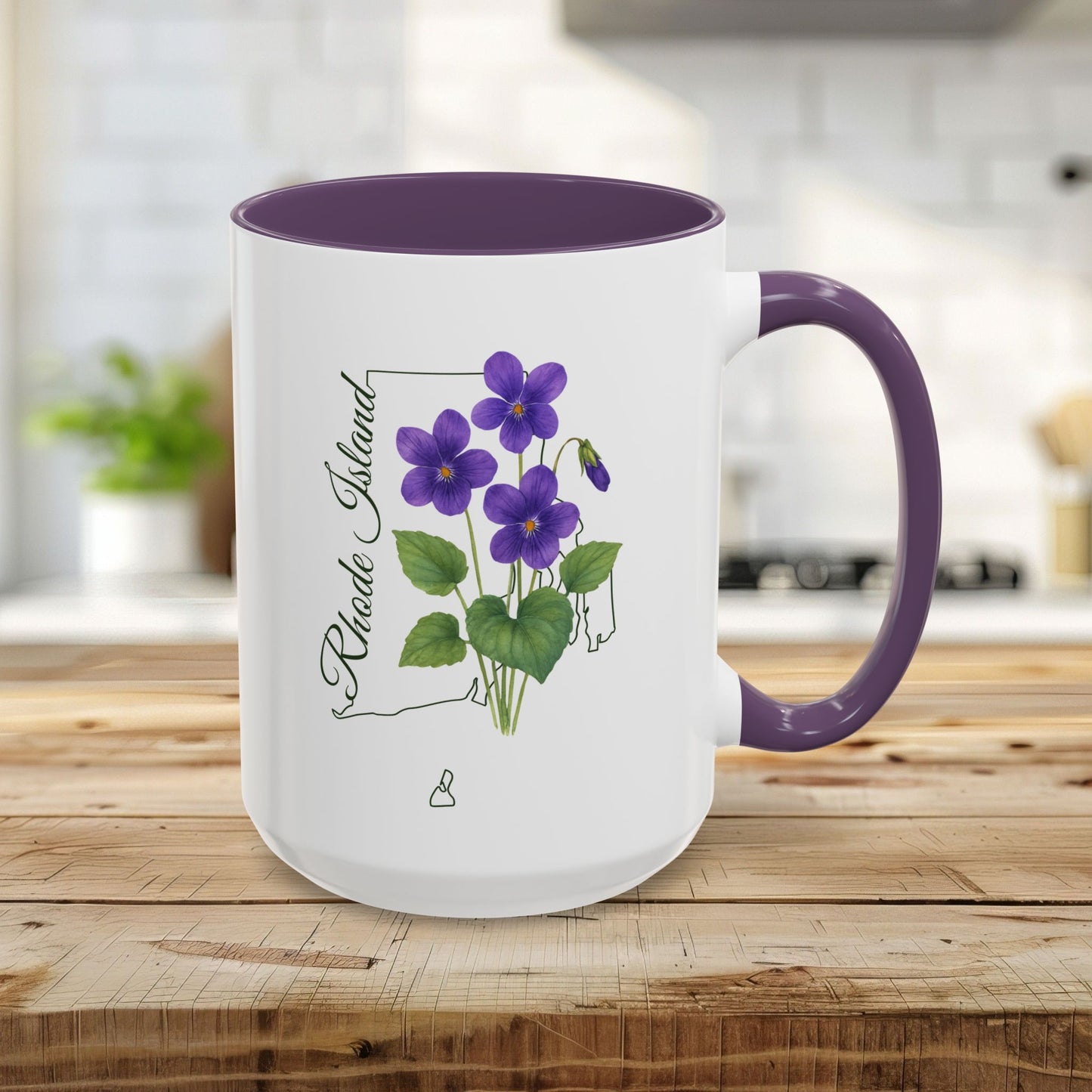 Rhode Island State Flower Mug — Common Violet (11/15oz)