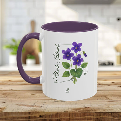 Rhode Island State Flower Mug — Common Violet (11/15oz)