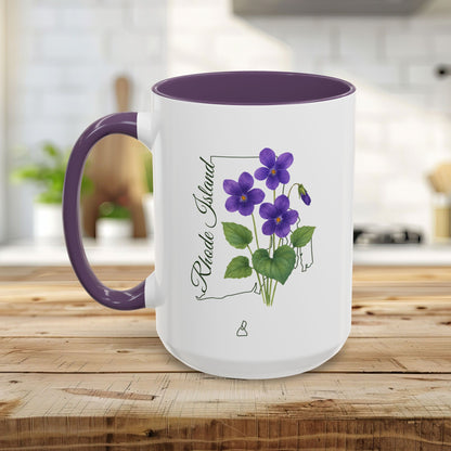 Rhode Island State Flower Mug — Common Violet (11/15oz)