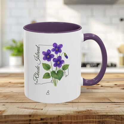 Rhode Island State Flower Mug — Common Violet (11/15oz)