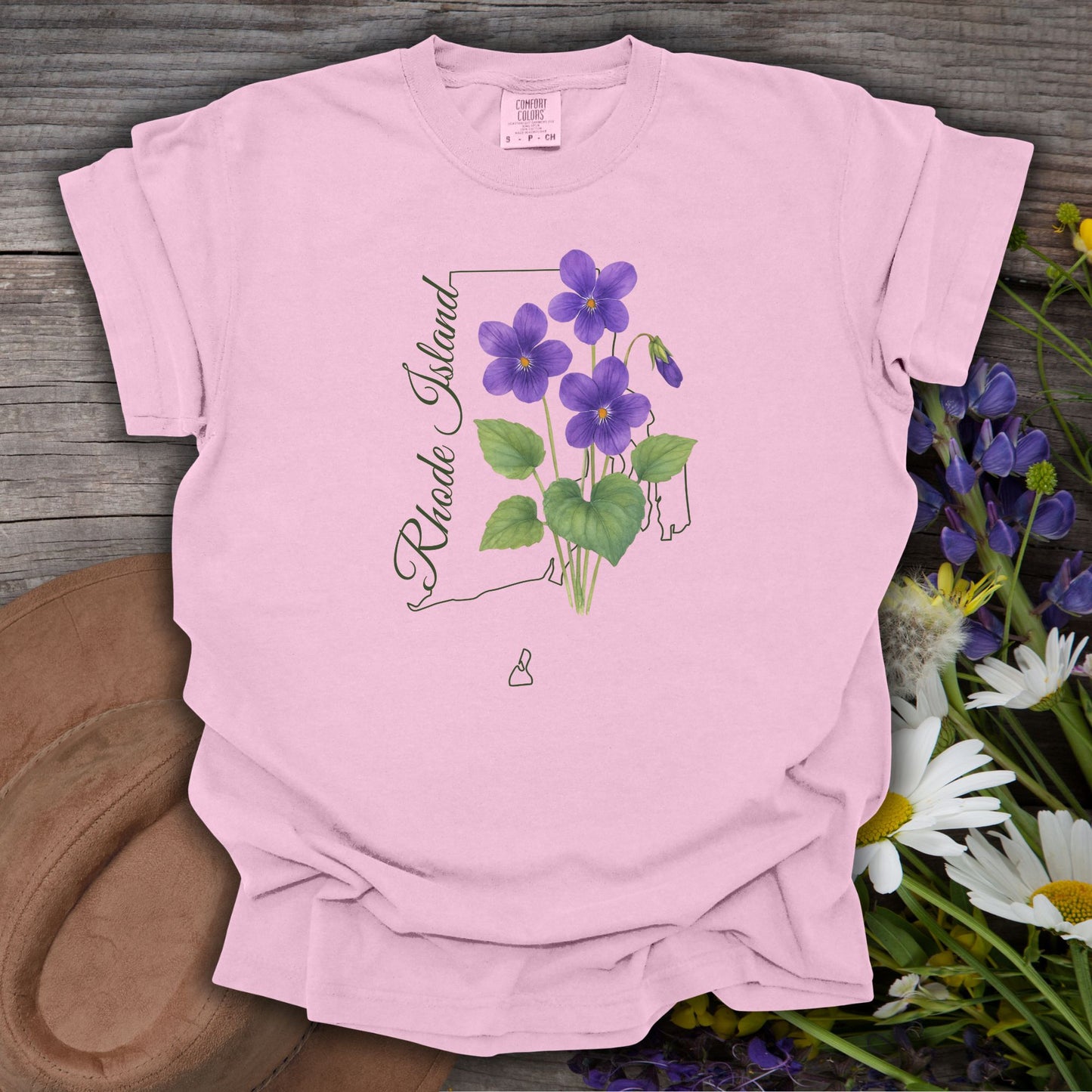 Rhode Island State Flower T-Shirt - Common Violet