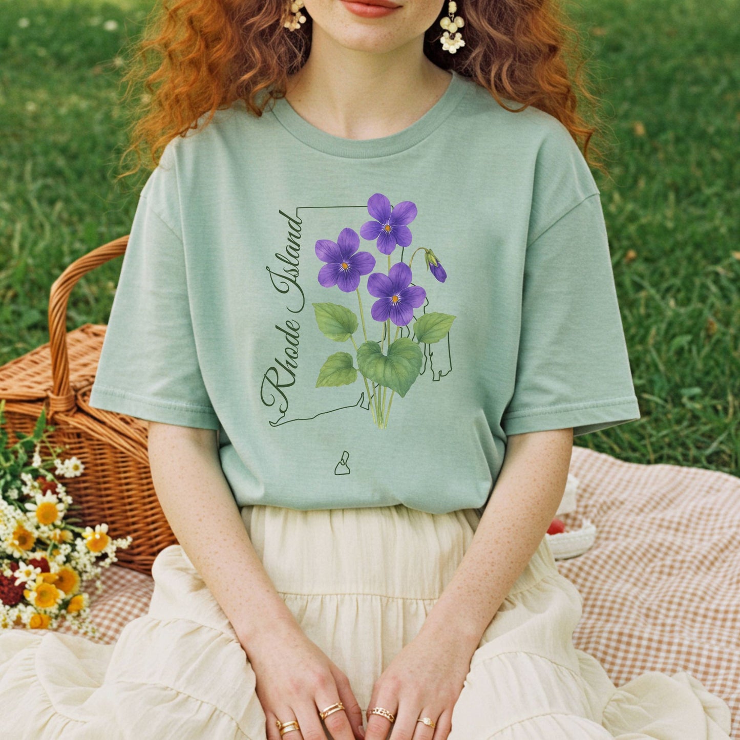 Rhode Island State Flower T-Shirt - Common Violet