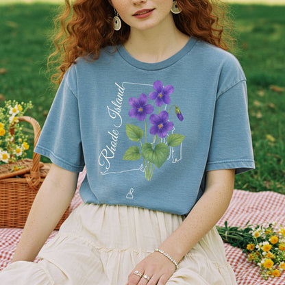 Rhode Island State Flower T-Shirt - Common Violet