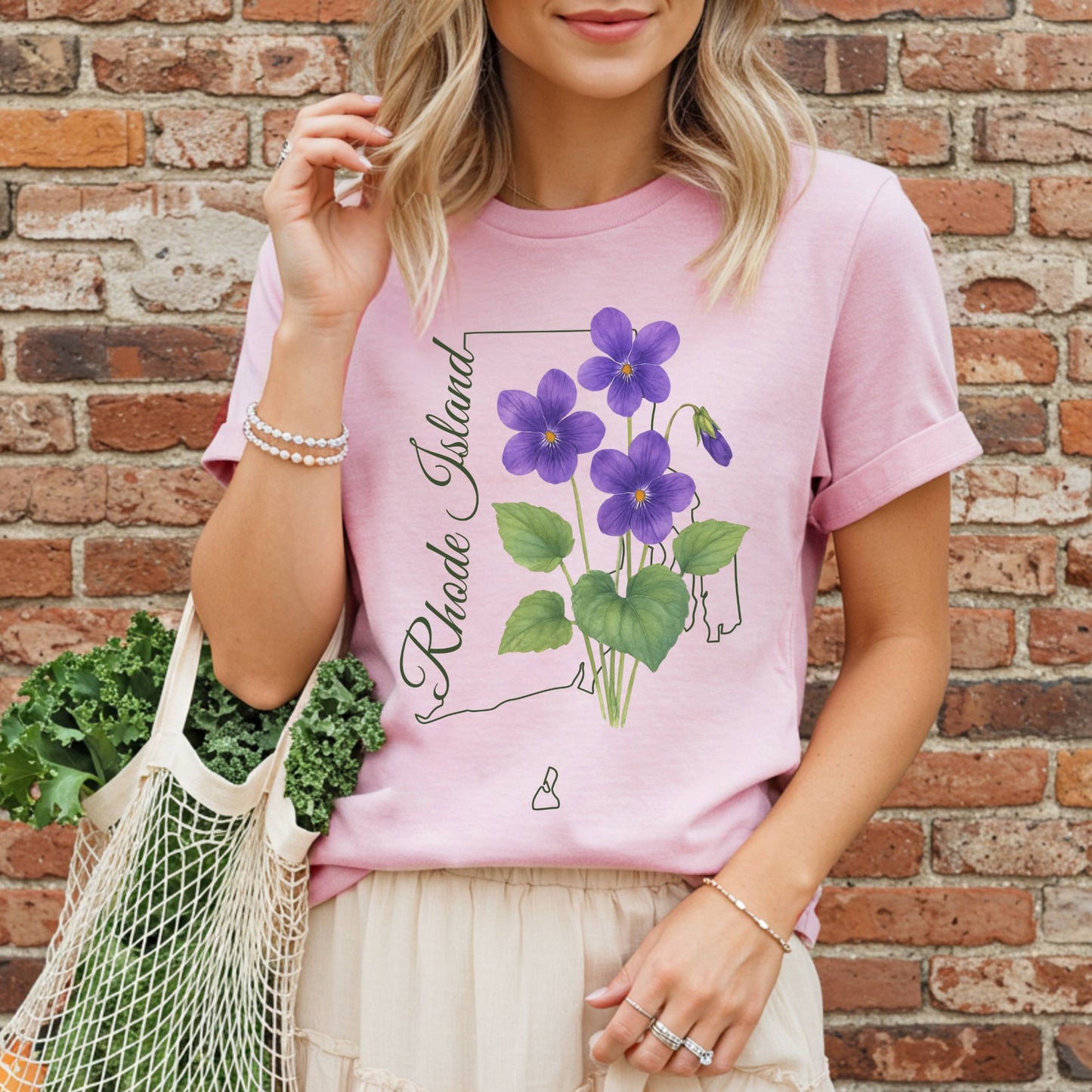 Rhode Island State Flower T-Shirt - Common Violet