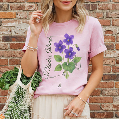 Rhode Island State Flower T-Shirt - Common Violet