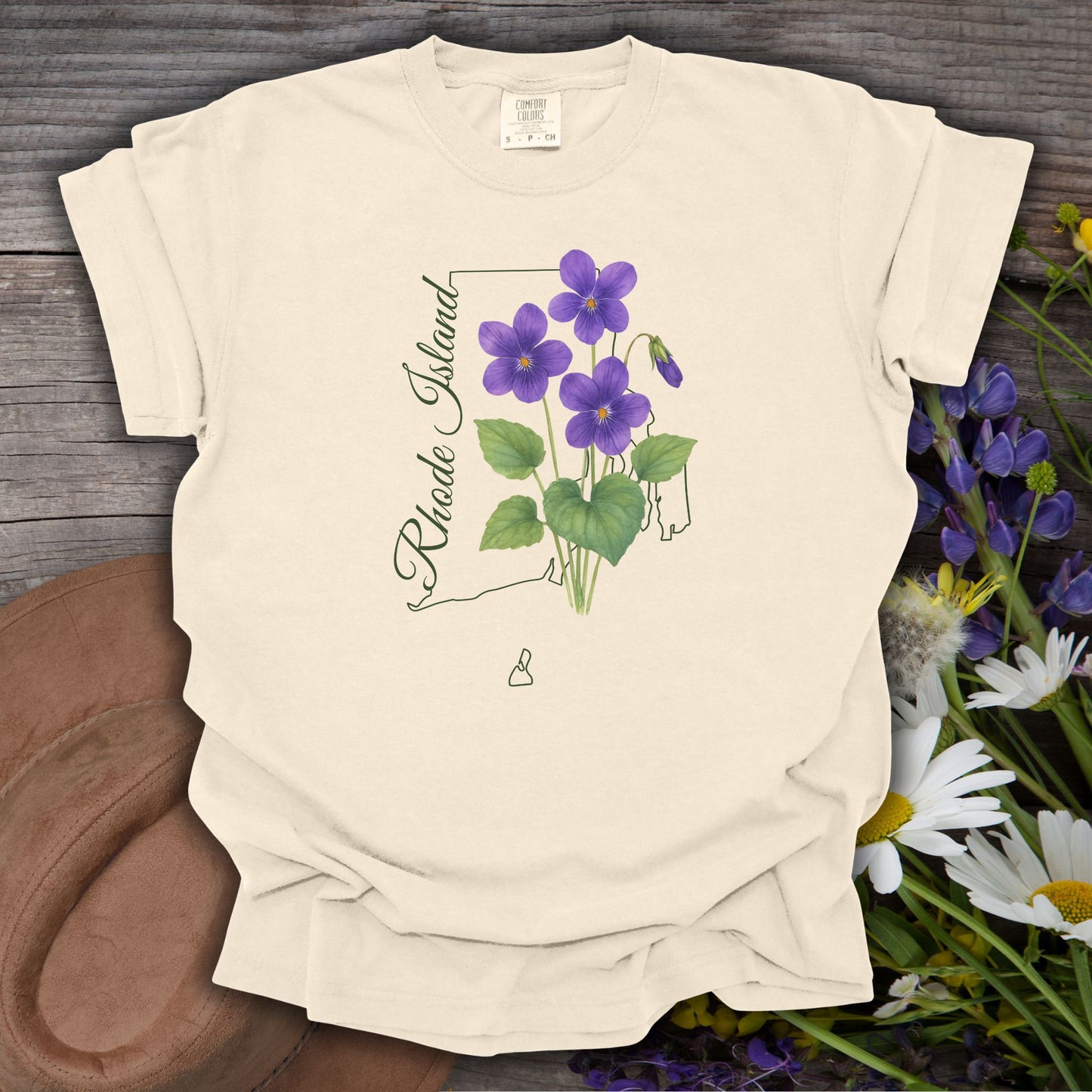 Rhode Island State Flower T-Shirt - Common Violet