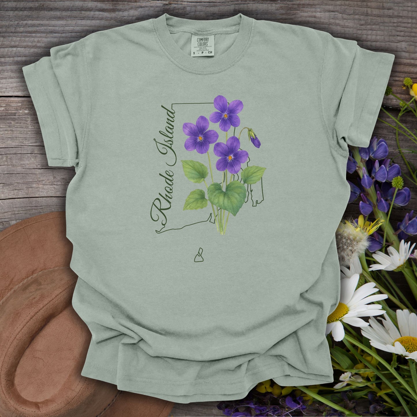 Rhode Island State Flower T-Shirt - Common Violet