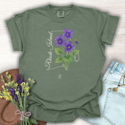 Rhode Island State Flower T-Shirt - Common Violet