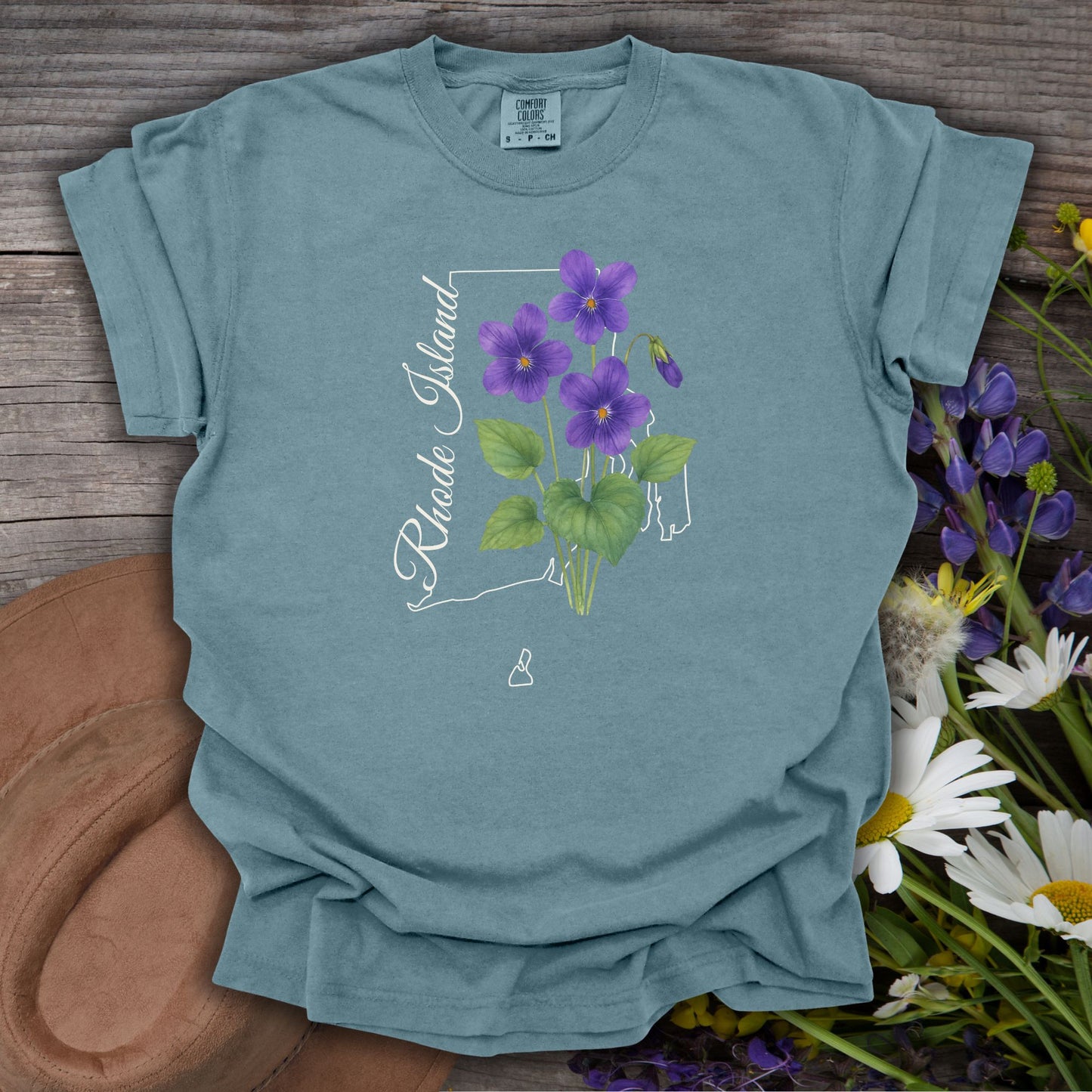 Rhode Island State Flower T-Shirt - Common Violet