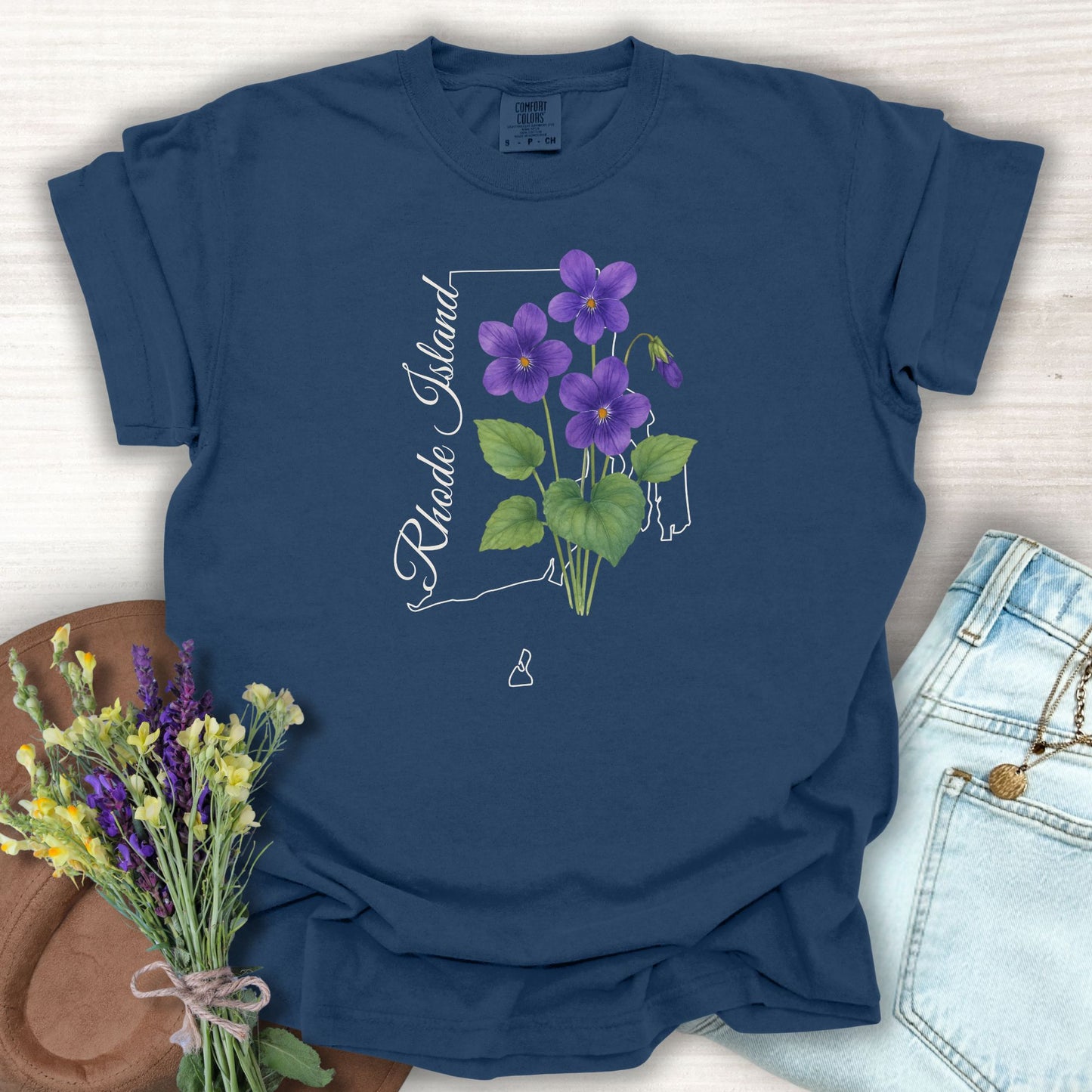 Rhode Island State Flower T-Shirt - Common Violet