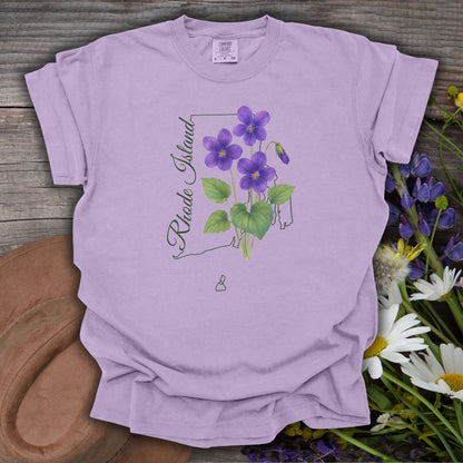 Rhode Island State Flower T-Shirt - Common Violet