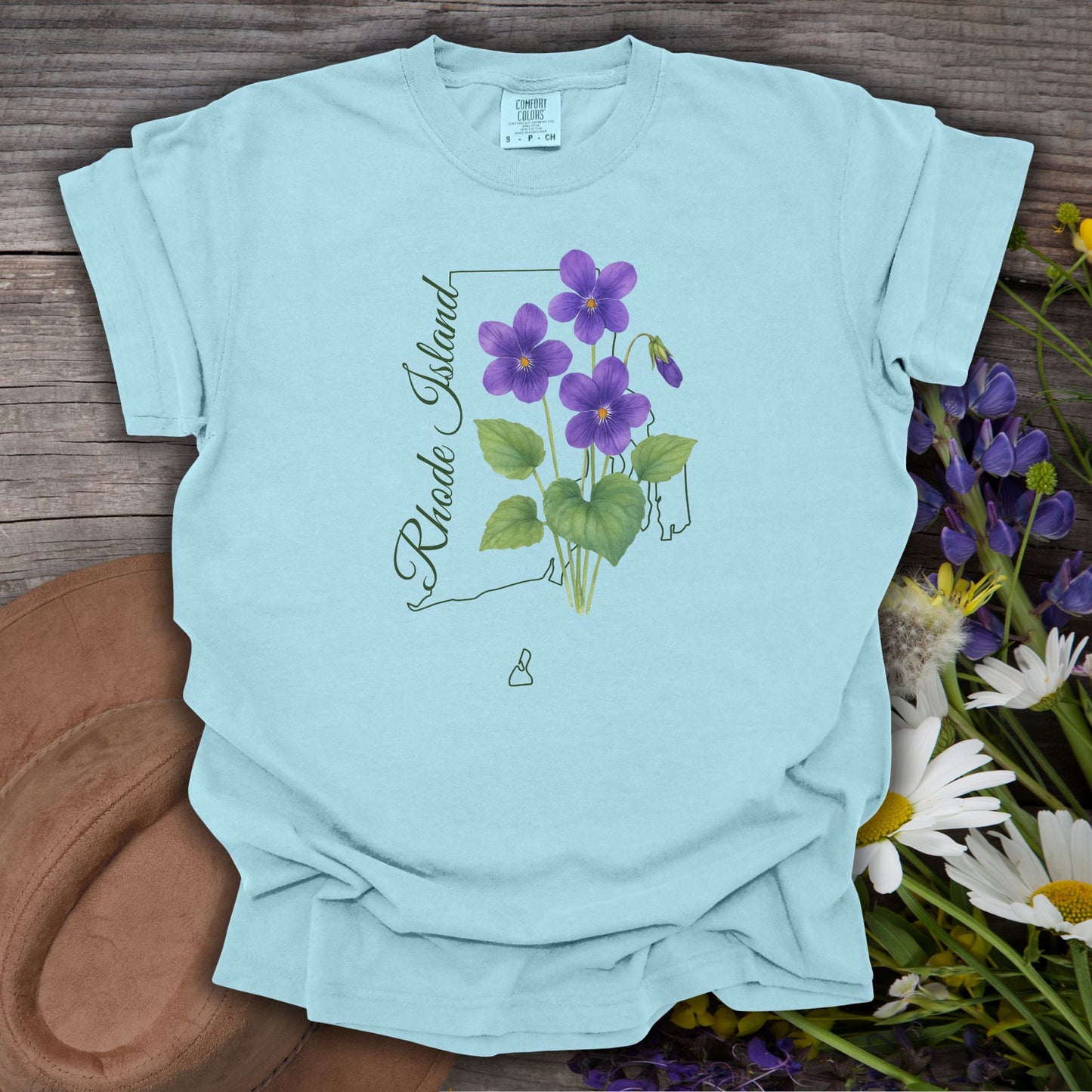 Rhode Island State Flower T-Shirt - Common Violet